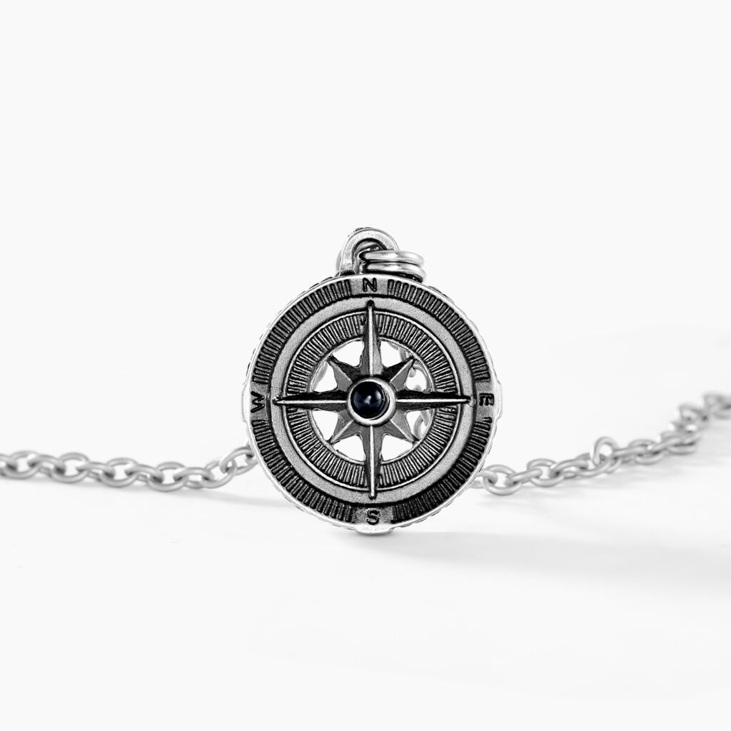 Collier Yoan Acier Blanc - Colliers fantaisie Homme | Histoire d’Or