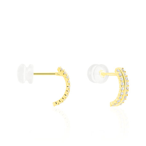 Créoles Jacobienne Or Jaune Oxyde De Zirconium - Boucles d'oreilles créoles Femme | Histoire d’Or