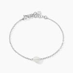 Bracelet Evren Argent Blanc Pierre De Synthese - Bracelets Femme | Histoire d&rsquo;Or
