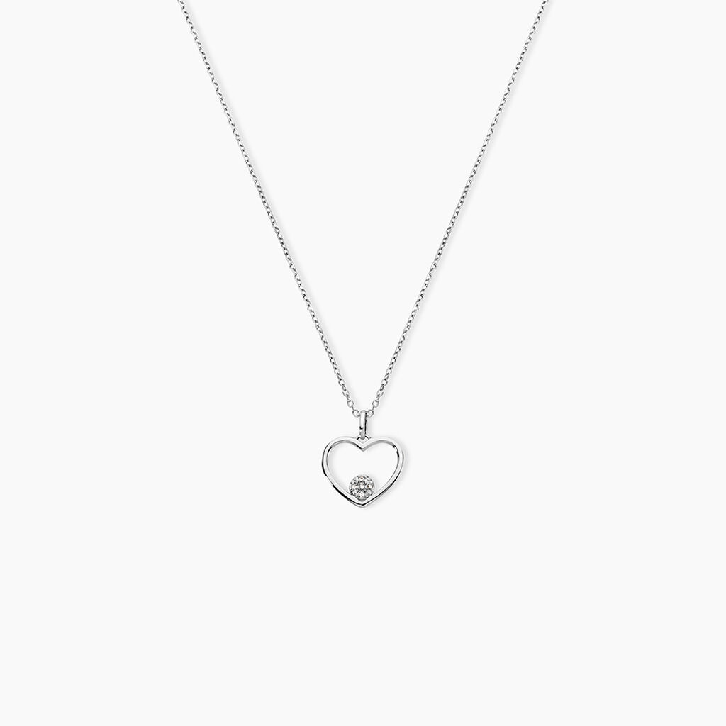 Collier Or Blanc Adwoa Diamants - Colliers Femme | Histoire d&rsquo;Or