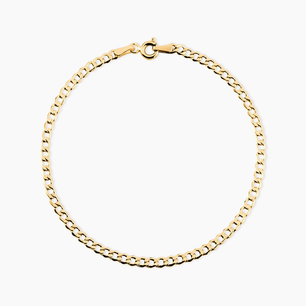 Bracelet Iris Or Jaune Maille Gourmette - Bracelets cha&icirc;ne Femme | Histoire d&rsquo;Or