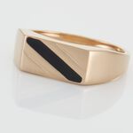 Chevali&egrave;re Plaqu&eacute; Or Jaune Barth Email Noir - Chevali&egrave;res Homme | Histoire d&rsquo;Or