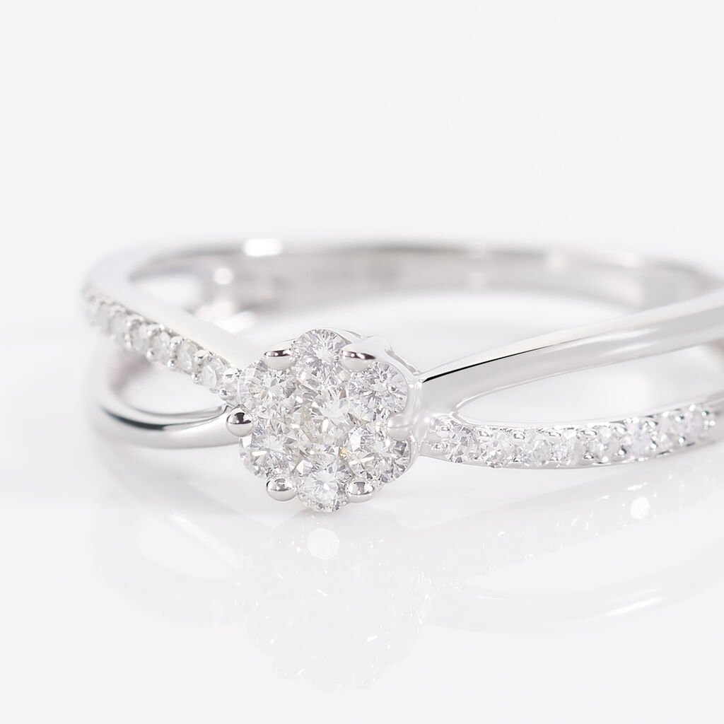 Bague Kuta Or Blanc Diamant - Bagues avec pierre Femme | Histoire d&rsquo;Or