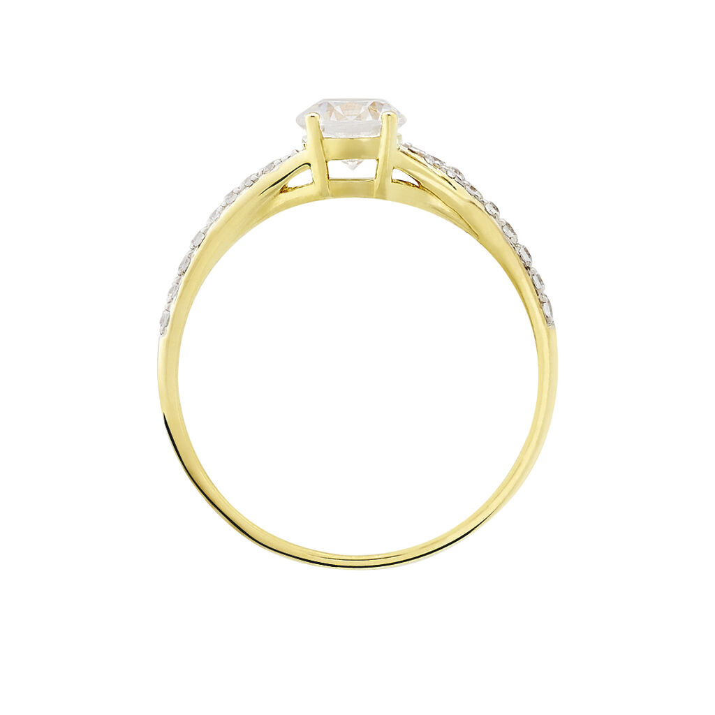 Bague Evita Or Jaune Oxyde De Zirconium - Bagues solitaires Femme | Histoire d’Or