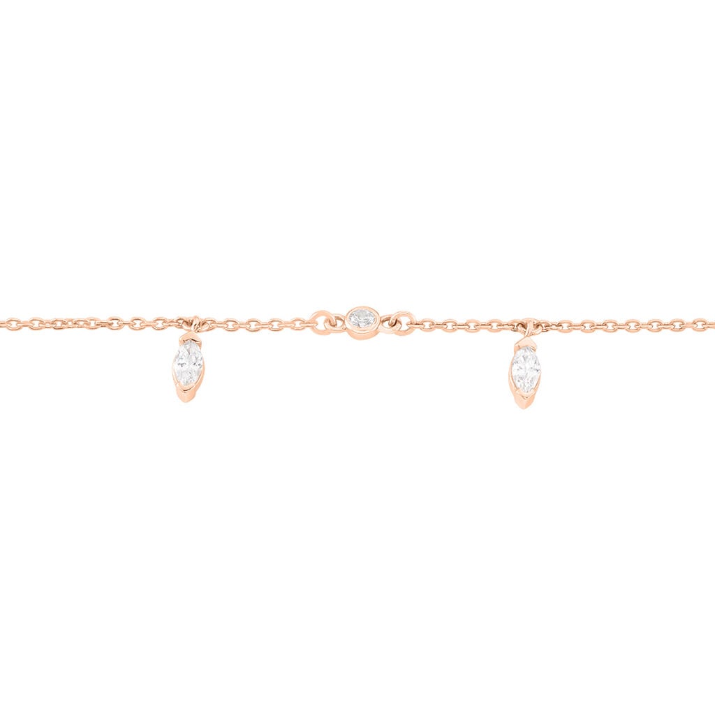 Bracelet Kenta Argent Rose Oxyde De Zirconium - Bracelets Femme | Histoire d&rsquo;Or