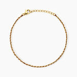 Bracelet Nelli Acier Jaune - Bracelets cordon Femme | Histoire d&rsquo;Or