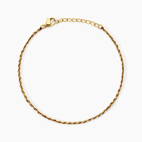 Bracelet Nelli Acier Jaune - Bracelets cordon Femme | Histoire d&rsquo;Or