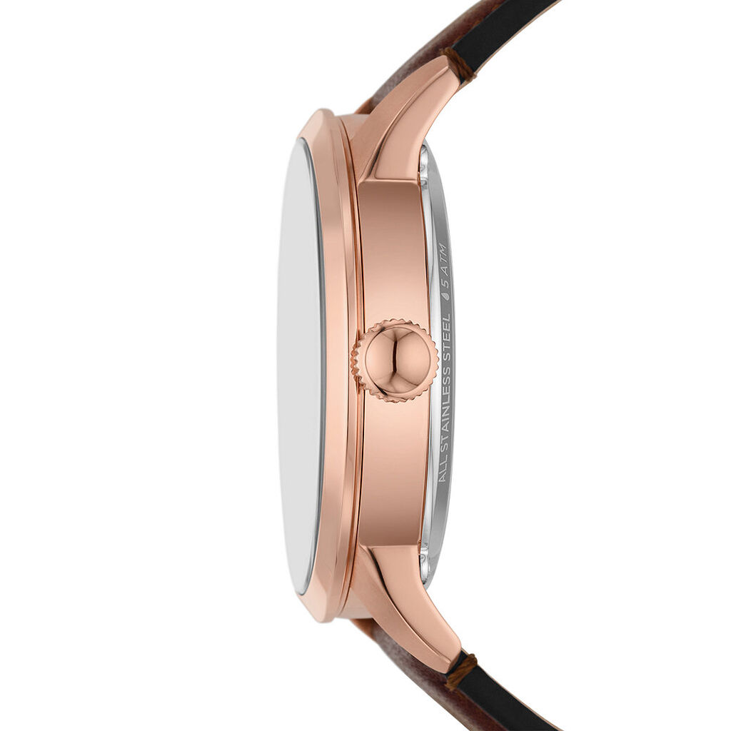 Montre Fossil Townsman Marron - F&ecirc;te des p&egrave;res Homme | Histoire d&rsquo;Or