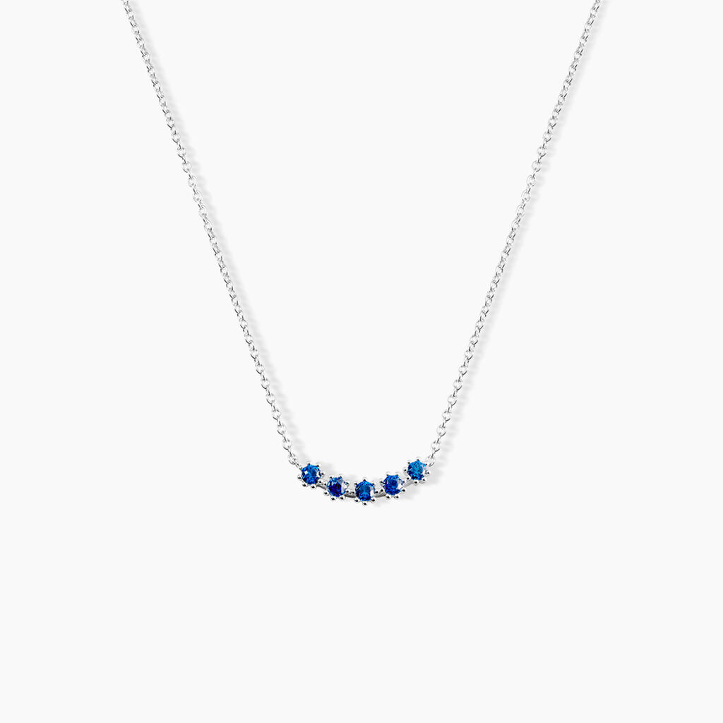 Collier Karrie Argent Blanc Oxyde De Zirconium - Colliers fantaisie Femme | Histoire d&rsquo;Or