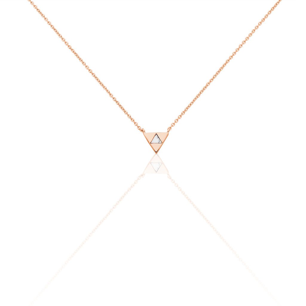 Collier Tallulah Argent Rose Pierre De Synthese - Colliers fantaisie Femme | Histoire d’Or