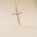 Pendentif Damian Croix Or Bicolore - Pendentifs Communion Unisex | Histoire d&rsquo;Or