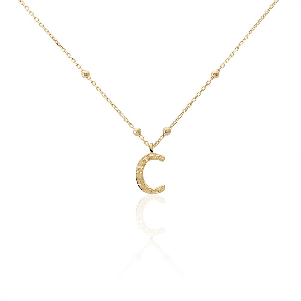 Collier Plaqué Or Jaune Lettra