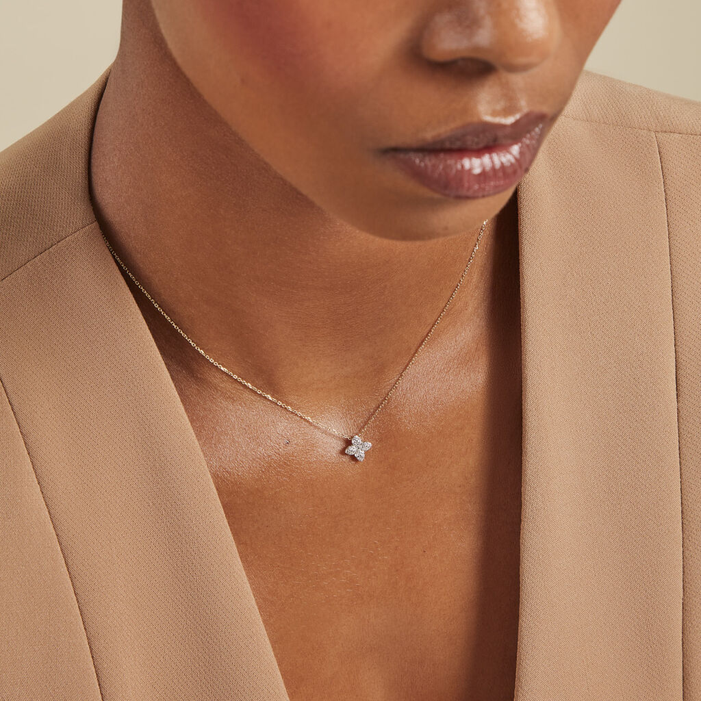 Collier Eclosion Precieuse Or Jaune Oxyde De Zirconium - Colliers Femme | Histoire d’Or