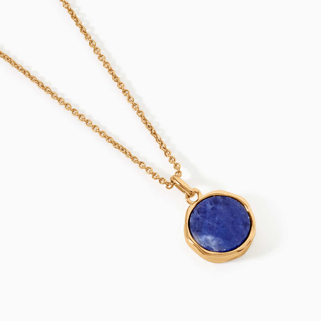 Collier Plaqu&eacute; Or Neassa Sodalite - Colliers Femme | Histoire d&rsquo;Or