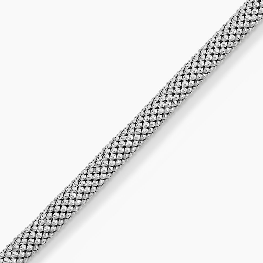 Bracelet Nahila Maille Popcorn Argent Blanc - Bracelets cha&icirc;ne Femme | Histoire d&rsquo;Or