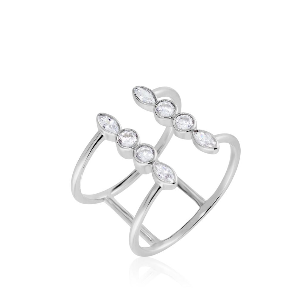 Bague Ajustable Joice Argent Oxyde De Zirconium - Bagues avec pierre Femme | Histoire d’Or
