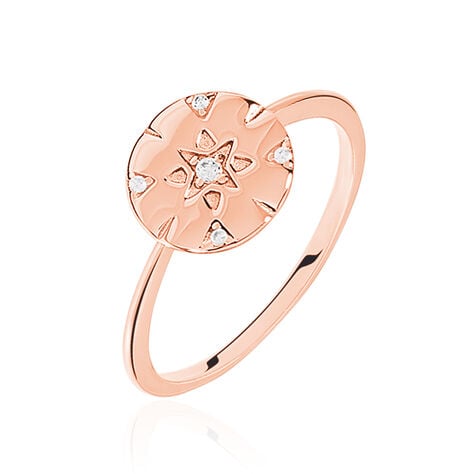 Bague Erinna Argent Rose Oxyde De Zirconium - Bagues avec pierre Femme | Histoire d&rsquo;Or