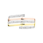 Bague Eleonore Or Tricolore Diamant - Bagues avec pierre Femme | Histoire d&rsquo;Or