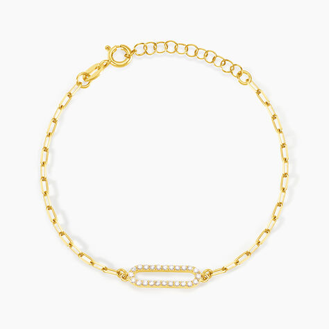 Bracelet Isabel Argent Jaune Oxyde De Zirconium - Bracelets Femme | Histoire d&rsquo;Or