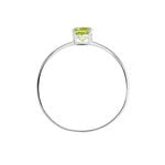 Bague Valentino Or Blanc P&eacute;ridot - Bagues solitaires Femme | Histoire d&rsquo;Or