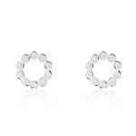 Boucles D'oreilles Puces Argent Blanc Leonhard Oxydes De Zirconium - Boucles d'oreilles fantaisie Femme | Histoire d&rsquo;Or