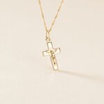 Pendentif Arabel Croix Or Jaune - Pendentifs Bapt&ecirc;me Famille | Histoire d&rsquo;Or