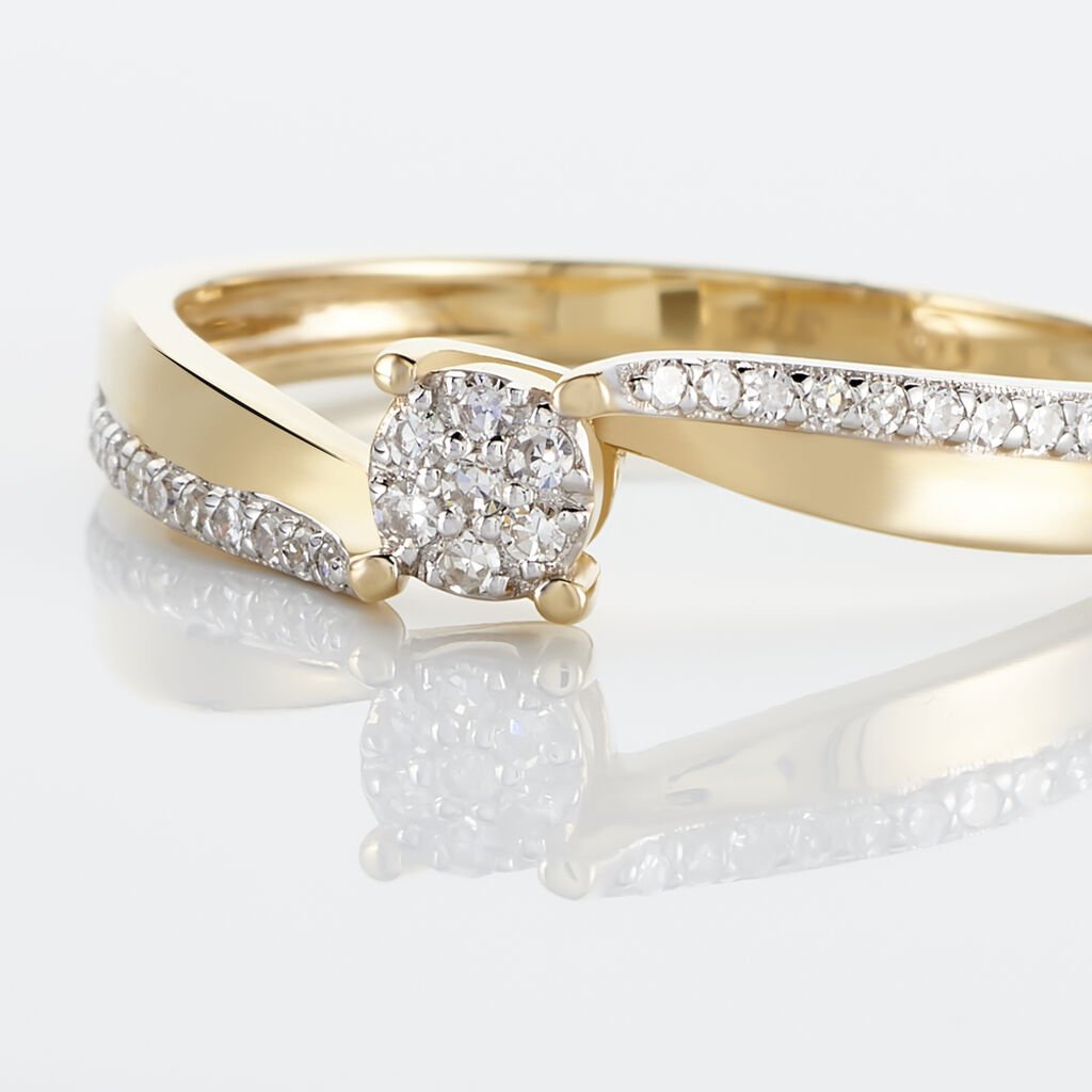 Bague Callysta Or Jaune Diamant - Bagues avec pierre Femme | Histoire d’Or