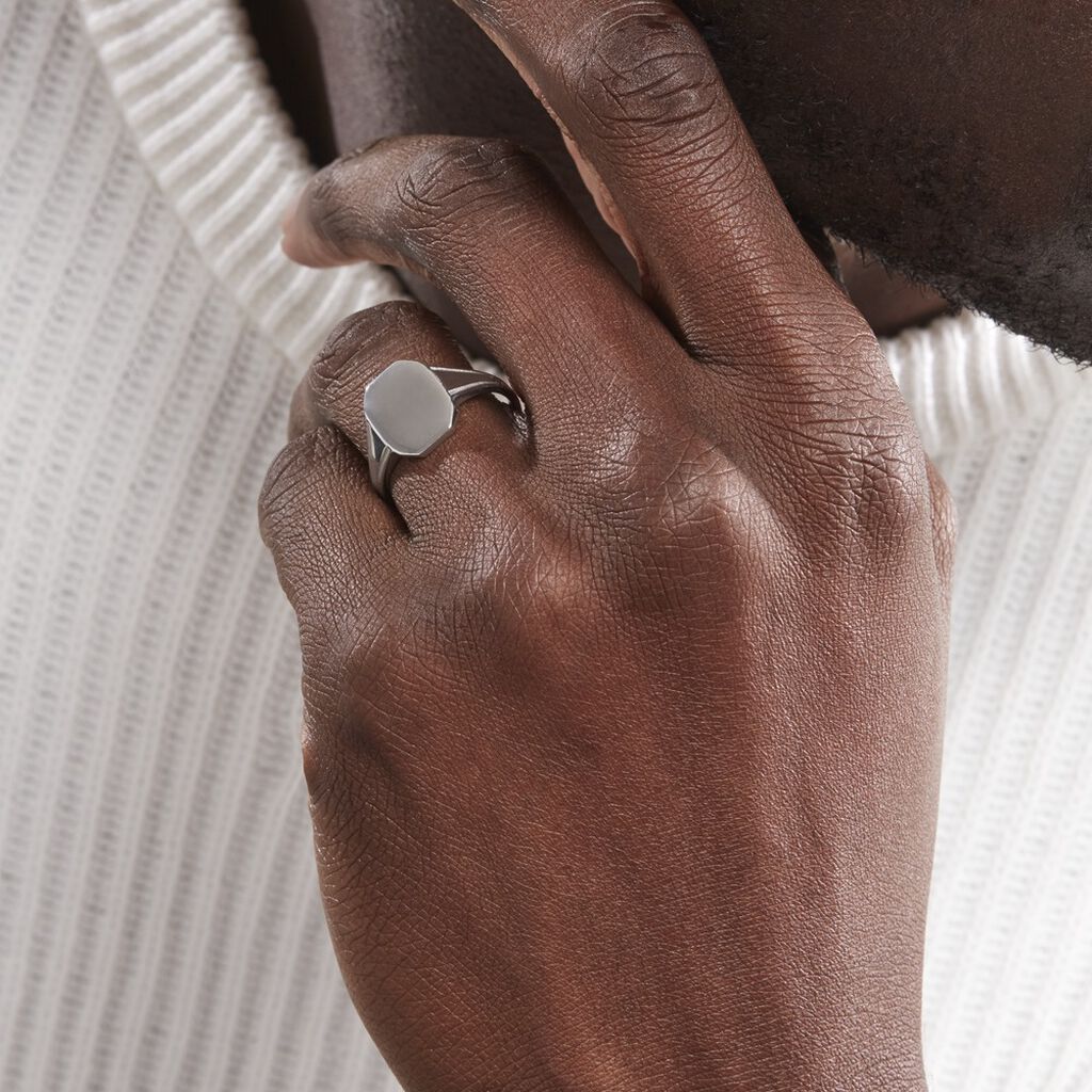 Chevalière Kaleo Argent Blanc - Chevalières Homme | Histoire d’Or