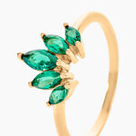 Bague Amazonia Plaqu&eacute; Or Jaune Oxyde De Zirconium - Bagues avec pierre Femme | Histoire d&rsquo;Or