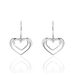 Boucles D'oreilles Pendantes Clarra Argent Blanc - Boucles d'Oreilles Coeur Femme | Histoire d’Or