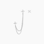 Boucles D'oreilles D&eacute;pareill&eacute;es June Argent Blanc Oxyde De Zirconium - Boucles d'oreilles fantaisie Femme | Histoire d&rsquo;Or