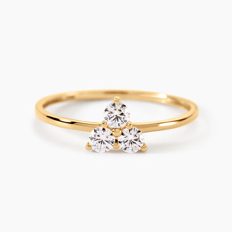Bague Uland Or Jaune Oxyde De Zirconium - Bagues avec pierre Femme | Histoire d&rsquo;Or