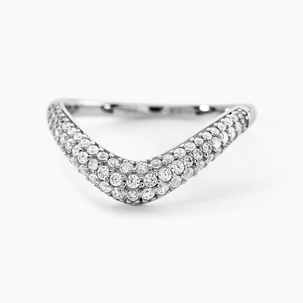 Bague Mademoiselle Argent Blanc Oxyde De Zirconium - Bagues avec pierre Femme | Histoire d&rsquo;Or