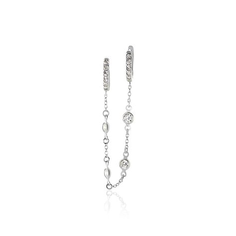 Bijou D'oreille Unitaire Argent Blanc Gretus Oxydes De Zirconium - Boucles d'oreilles fantaisie Femme | Histoire d’Or