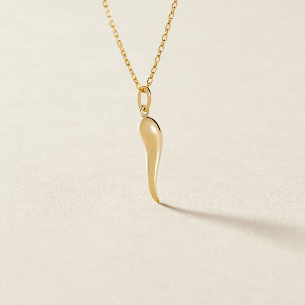 Pendentif Felicette Corne Abondance Or Jaune - Pendentifs Unisex | Histoire d&rsquo;Or