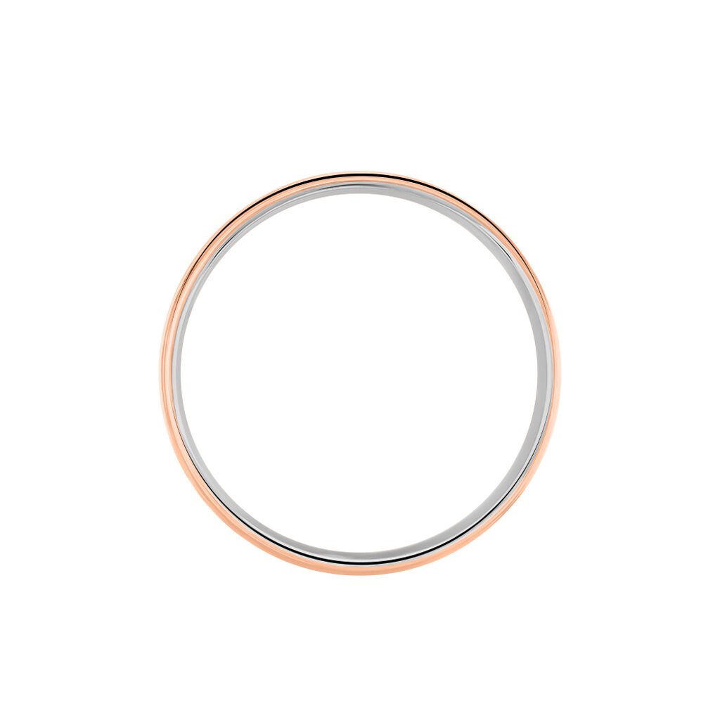 Alliance Rehanne Ruban Plat Or Bicolore - Alliances Famille | Histoire d&rsquo;Or