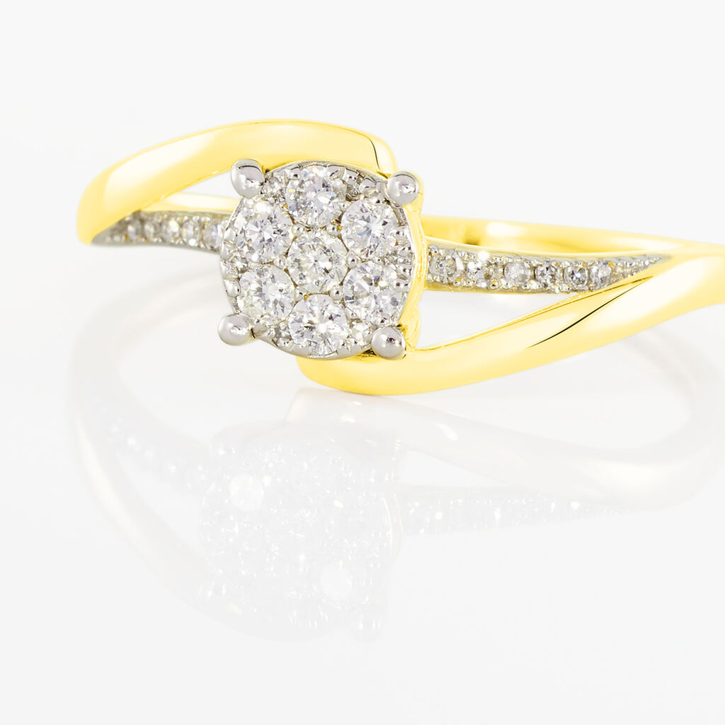 Bague Petunia Or Jaune Diamant - Bagues avec pierre Femme | Histoire d’Or