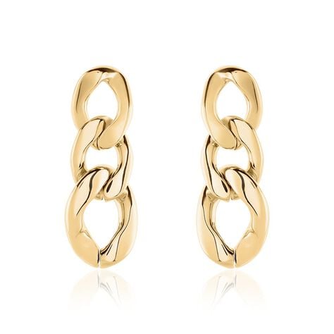 Boucles D'oreilles Hera Pendantes Acier Doré - Boucles d'oreilles fantaisie Femme | Histoire d’Or