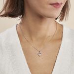 Collier Ainhoa Maille For&ccedil;at Argent Blanc Perle De Culture - Colliers fantaisie Femme | Histoire d&rsquo;Or