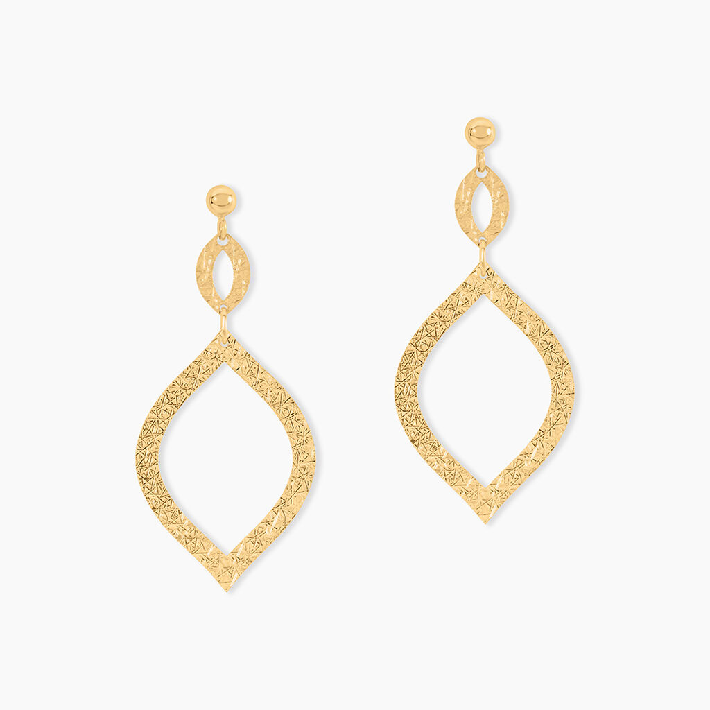 Boucles D'Oreilles Pendantes Genghis Or Jaune - Boucles d'oreilles pendantes Femme | Histoire d&rsquo;Or