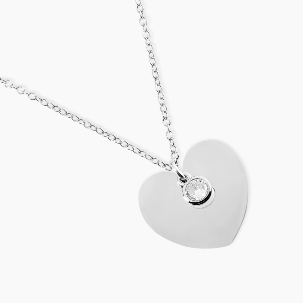 Collier Sautoir Ylla Argent Blanc Oxyde De Zirconium - Sautoirs Femme | Histoire d&rsquo;Or