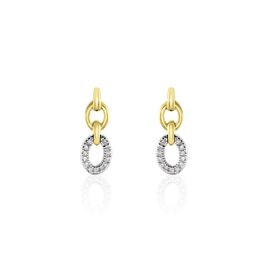 Boucles D'oreilles Pendantes Margane Or Jaune Diamant - Boucles d'oreilles pendantes Femme | Histoire d’Or