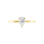 Bague Or Jaune Solitaire Harrietta Oxyde De Zirconium - Bagues solitaires Femme | Histoire d&rsquo;Or