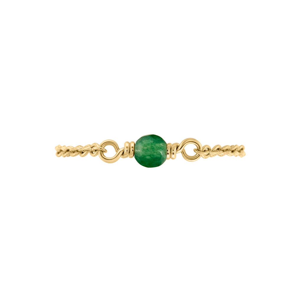 Bague Calliope Plaqu&eacute; Or Dor&eacute; Agate - Bagues solitaires Femme | Histoire d&rsquo;Or