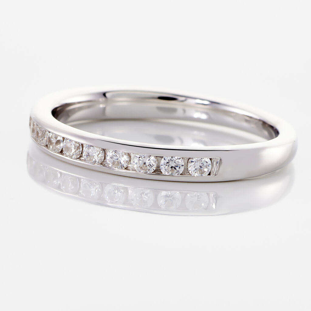 Alliance Laurie Tour Complet Or Blanc Diamant - Alliances Femme | Histoire d’Or