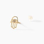 Boucles D'oreilles Puces Jamal Or Jaune Diamant - Clous d'oreilles Femme | Histoire d&rsquo;Or