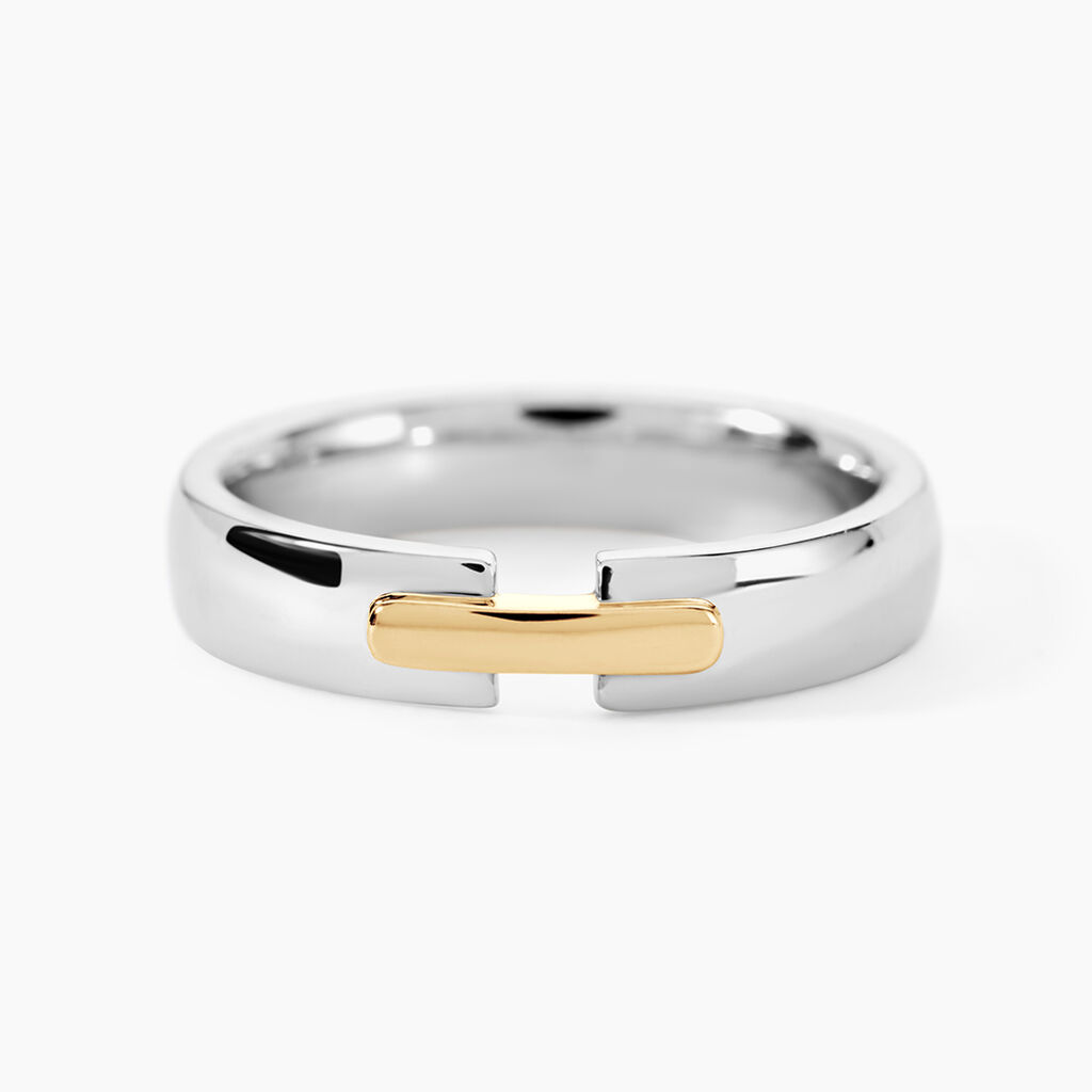 Alliance Marton Ruban Plat Or Bicolore - Alliances Unisex | Histoire d&rsquo;Or