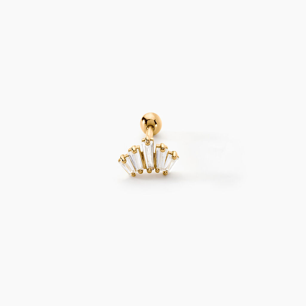 Piercing Evangelos Or Jaune Oxyde De Zirconium - Piercings d'oreilles Femme | Histoire d&rsquo;Or