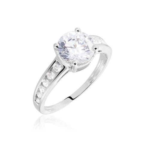 Bague Tatjana Or Blanc Oxyde De Zirconium - Bagues solitaires Femme | Histoire d’Or