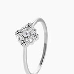 Bague Isia Argent Blanc Oxyde De Zirconium - Bagues avec pierre Femme | Histoire d&rsquo;Or